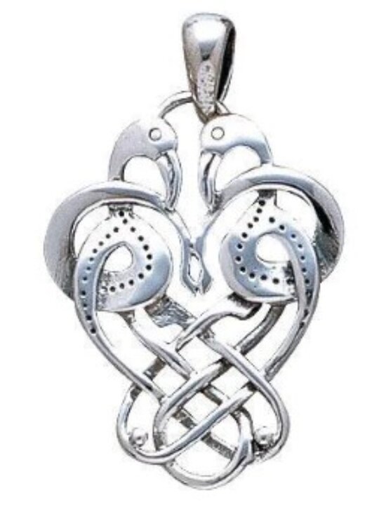 Peter Stone Jewelry - NWOT Celtic Knotwork Birds Sterling Silver Pendant